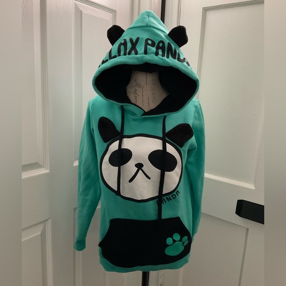 RELAX PANDA MADE IN KOREA HOODIE - Picture 1 of 6